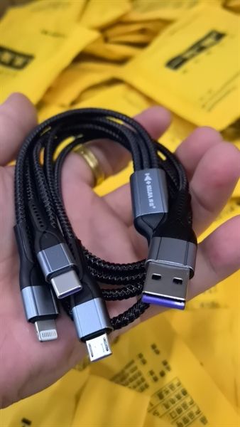  Dây Cáp Sạc Nhanh 3 Đầu 