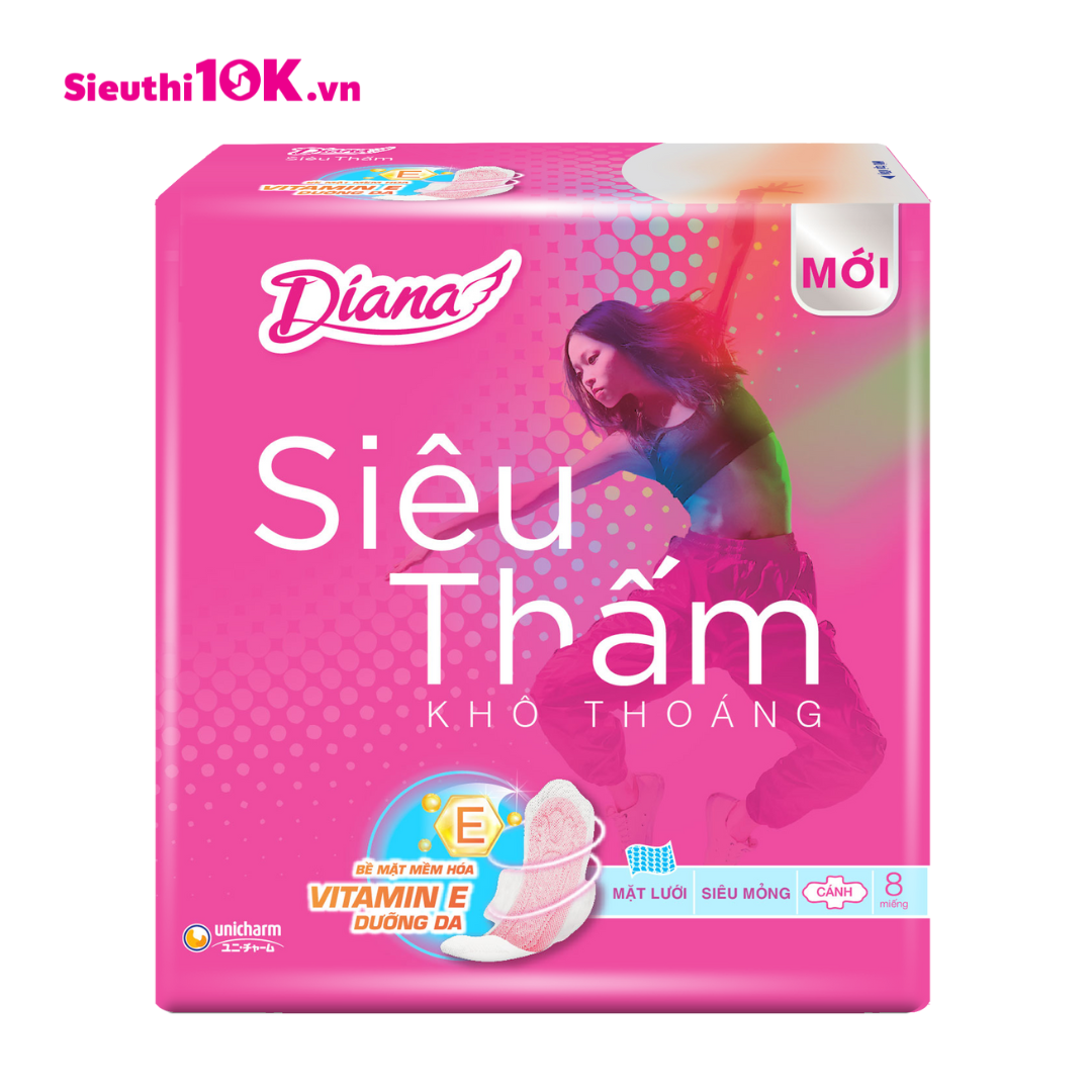  Băng Vệ Sinh  Diana Siêu Thấm Smc 8M 23Cm 