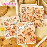  Sổ Lò Xo A7 Hoạ Tiết Capybara Cute, Lốc 4 Quyển 