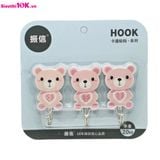  Vỉ Dính Dán Tường Hình Gấu Hook 9810 2Kg 160/T 