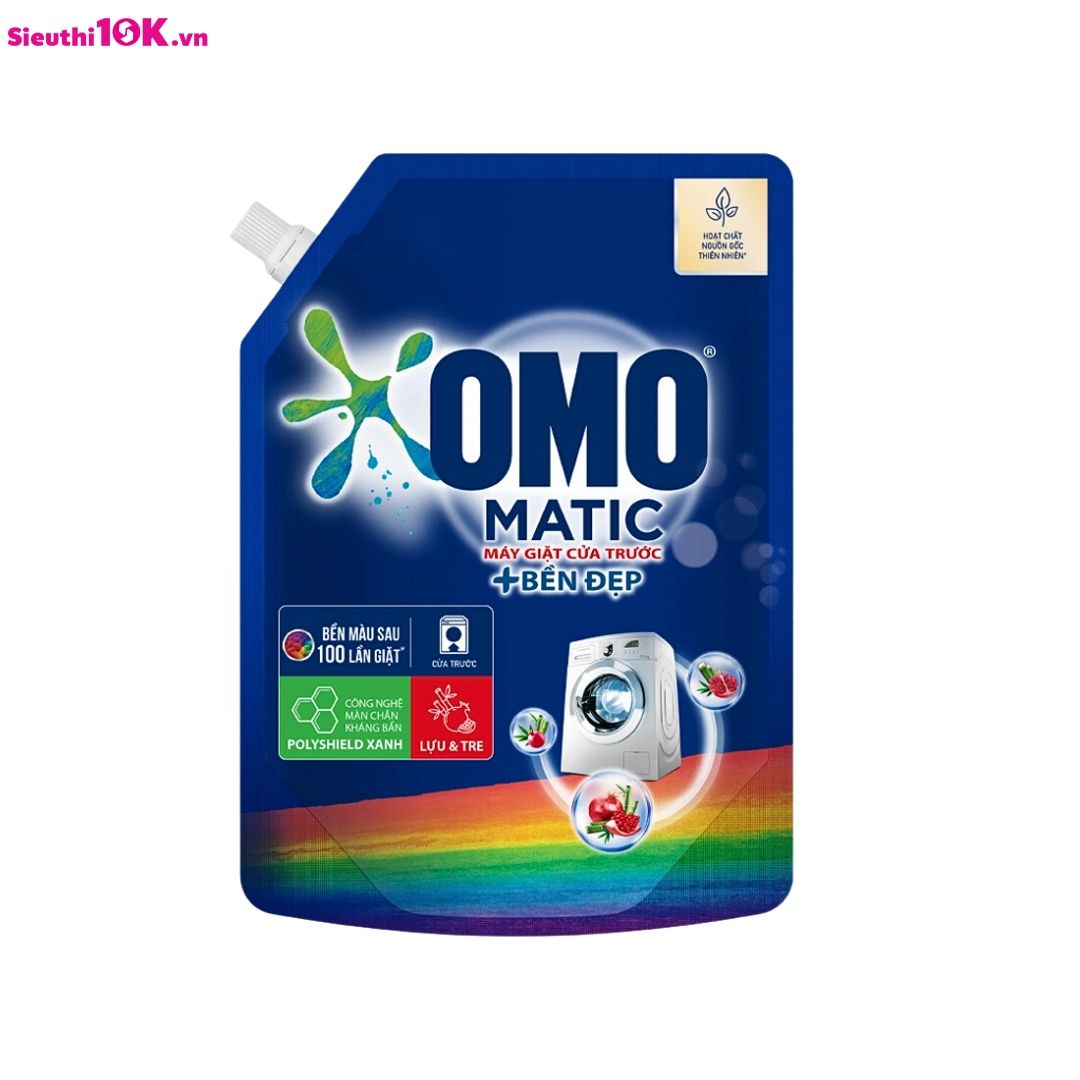  Omo Matic Nước Giặt Bến Đẹp Cửa Trước Túi 3,6Kg 