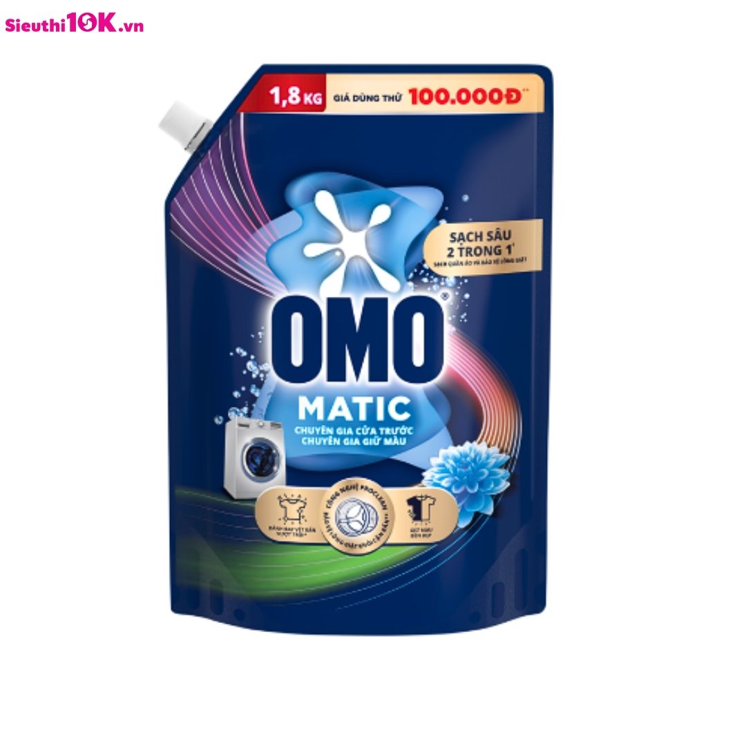  Omo Matic NG Giữ Màu Cửa Trước Túi 1.8kg 4/T 