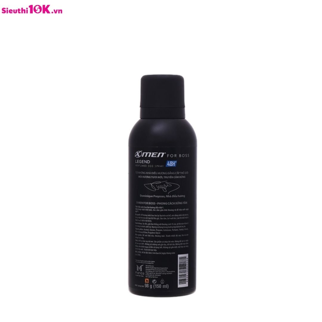  Xmen Xịt Km For Boss Legend 150Ml 