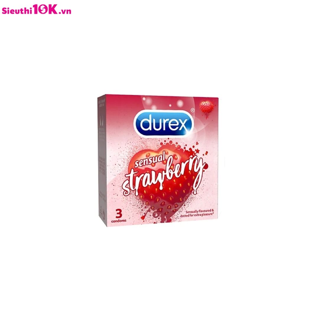  Durex - Bao cao su Sensual Strawberry 3s 288/T 