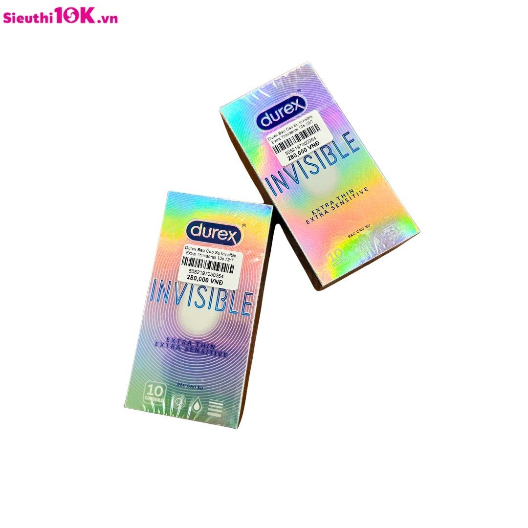  Durex Bao Cao Su Invisible Extra Thin/sensi 10s 72/T 