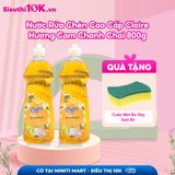  Nước Rửa Chén Cao Cấp Claire Hương Cam Chanh Chai 800g 20/T 
