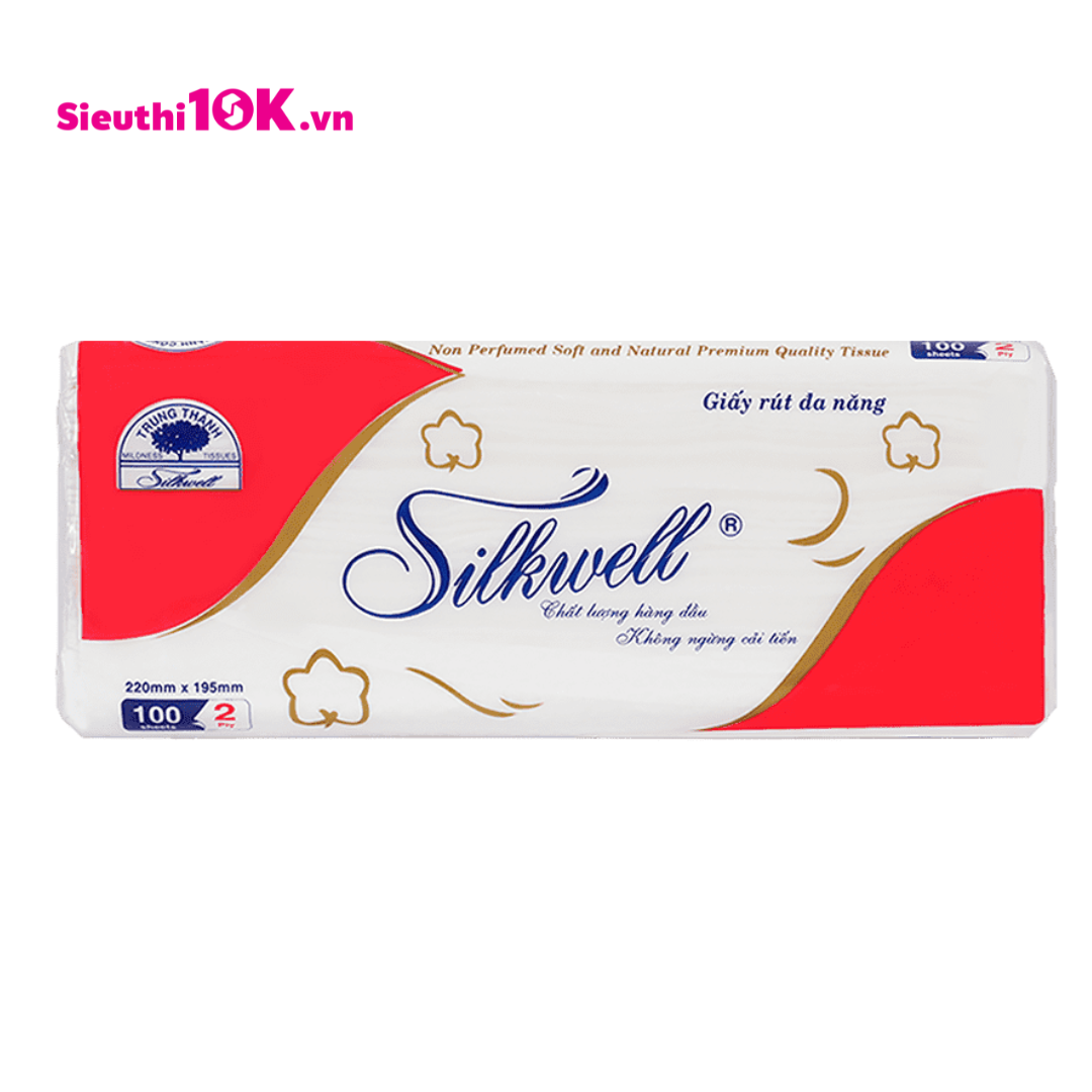  Silkwell Giấy Lau Tay 2 Lớp 100 Tờ 70/B 