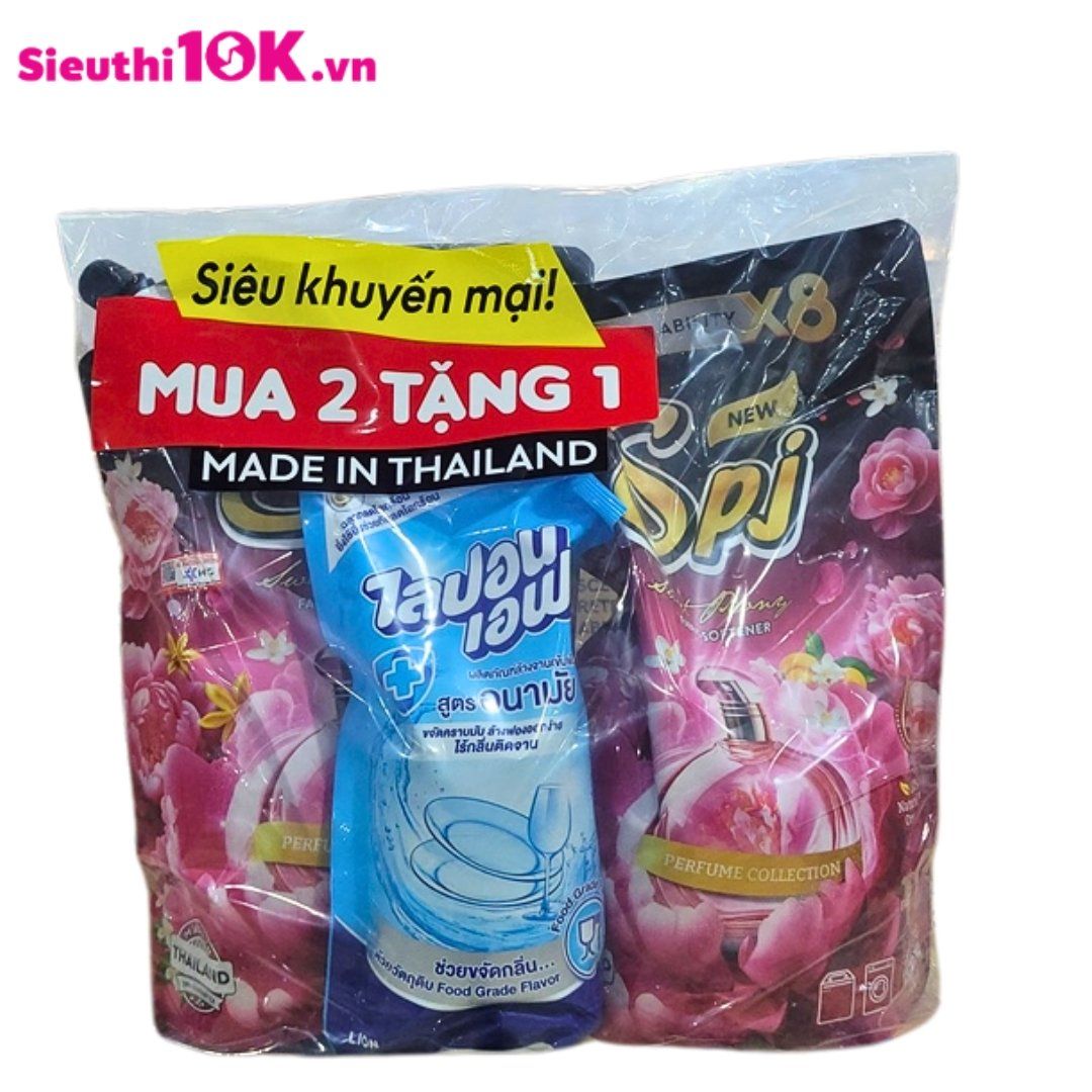  Combo nước xả vải SPJ Sweet Peony Fabric Softener 1300ml 