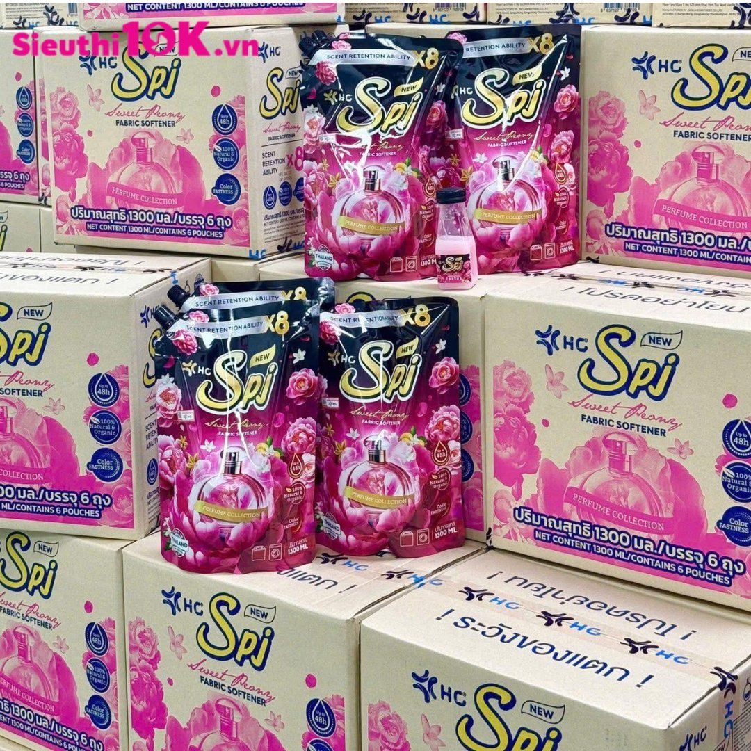  Combo nước xả vải SPJ Sweet Peony Fabric Softener 1300ml 