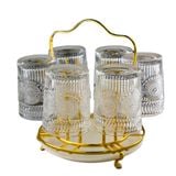  Úp Cốc Tròn Vàng +Khay Trấng 36/T 