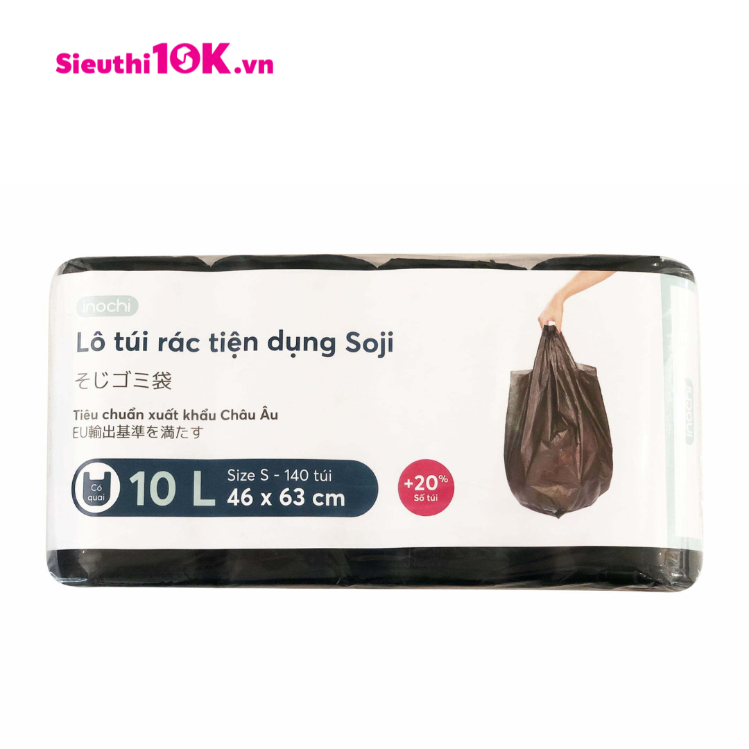  Túi Rác Tiện Dụng Lô 4 Soji 10L (Size S) Tp 10/T 