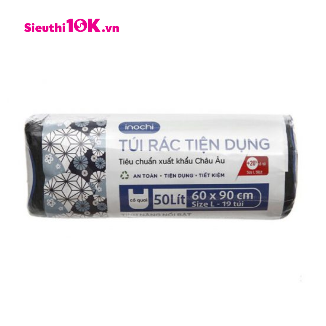  Túi Rác Tiện Dụng Soji 50L X 19 Túi (Size L) 40/T 