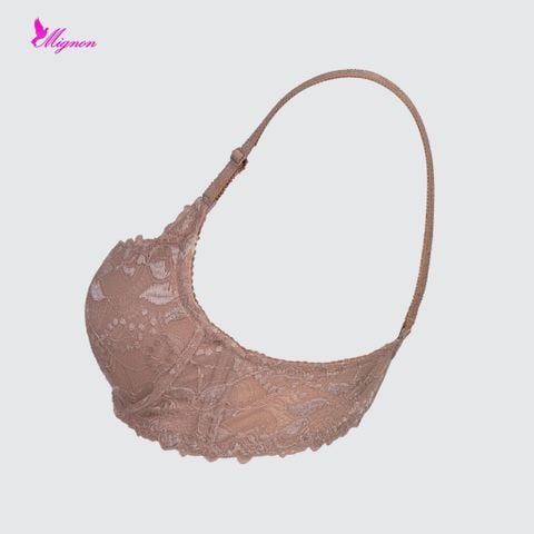  Áo Ngực Nguyên Ren Mỏng 3 Móc Cài Cao Cấp Mignon AN063 