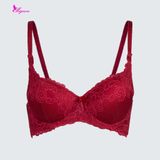  Áo Ngực Không Gọng Lưới Nâng Cúp Tròn Cao Cấp Mignon AN061 