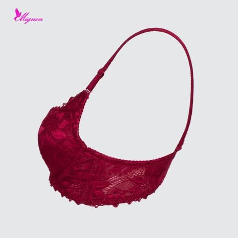  Áo Ngực Nguyên Ren Mỏng 3 Móc Cài Cao Cấp Mignon AN063 