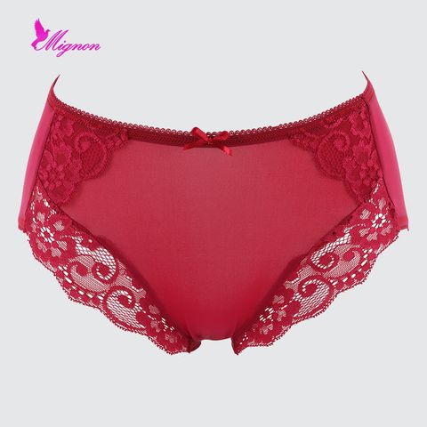  Quần Lót Nữ Thun Lạnh Lưng Cao Phối Ren Đùi Mignon QN015 
