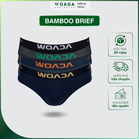  [COMBO 4] Quần Lót Nam Dáng Brief Chất Liệu Bamboo Kháng Khuẩn Thương Hiệu WOADA LK150 