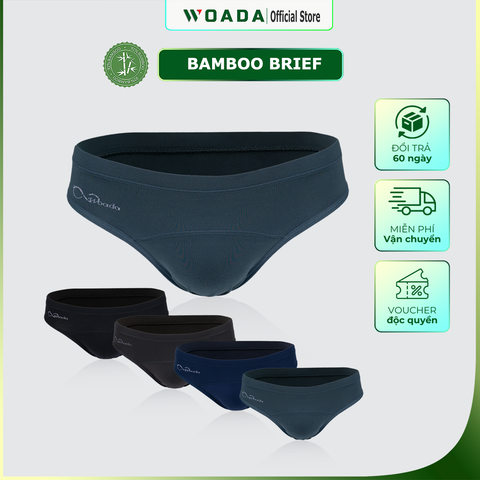  Quần Lót Nam Dáng Brief Lưng 2cm Chất Liệu Bamboo Thương Hiệu WOADA LK154 