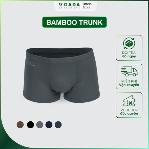  Quần Lót Nam Dáng Trunk Đùi Lưng 2cm Chất Liệu Bamboo Thương Hiệu WOADA LK156 