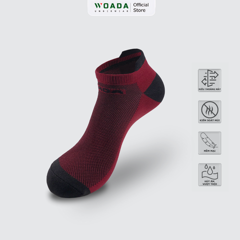  Vớ Thể Thao Nam Cổ Ngắn Chất Liệu Polyamide Cao Cấp Thương Hiệu Woada LK801 