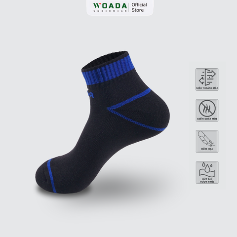  [COMBO 3] Vớ Nam Dáng Thể Thao Chất Liệu Polyamide Siêu Nhẹ Thương Hiệu Woada LK802 