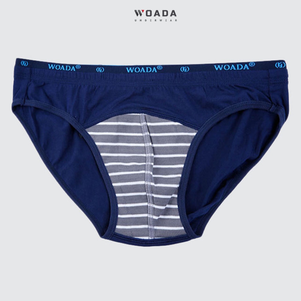  Quần Lót Nam Chất Liệu Cotton Phối Sọc 2 Lưng Thương Hiệu Woada LK006S 