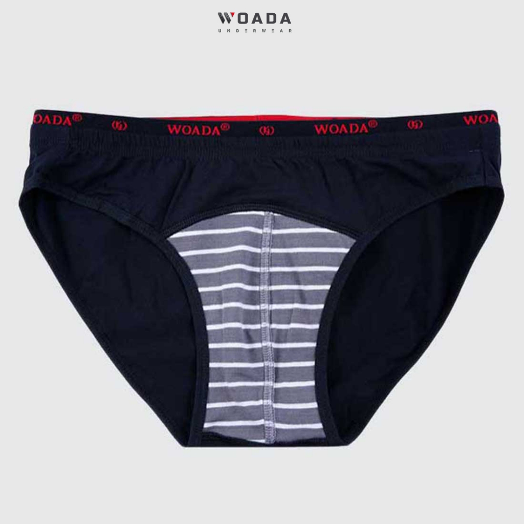  Quần Lót Nam Chất Liệu Cotton Phối Sọc 2 Lưng Thương Hiệu Woada LK006S 