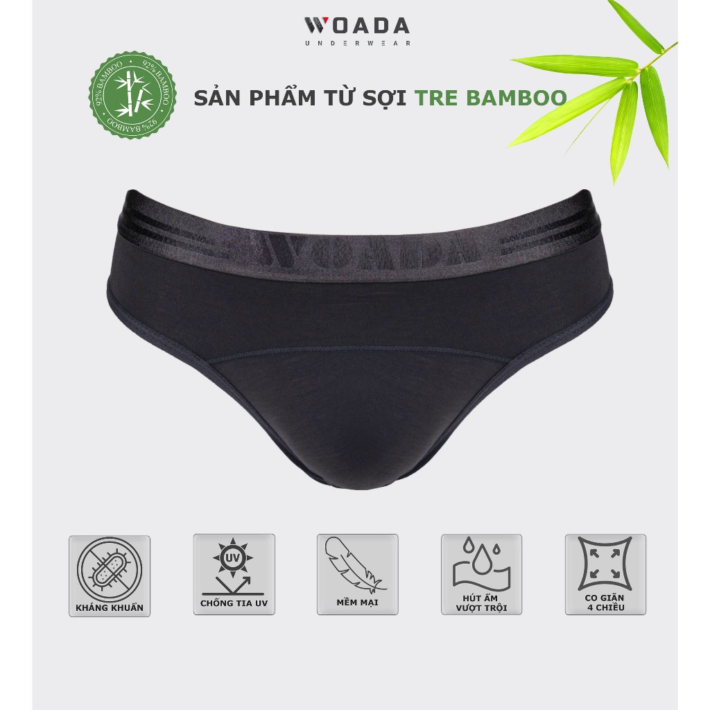  [COMBO 3] Quần Lót Nam Chất Liệu Bamboo Kháng Khuẩn Cao Cấp Thương Hiệu WOADA LK151 