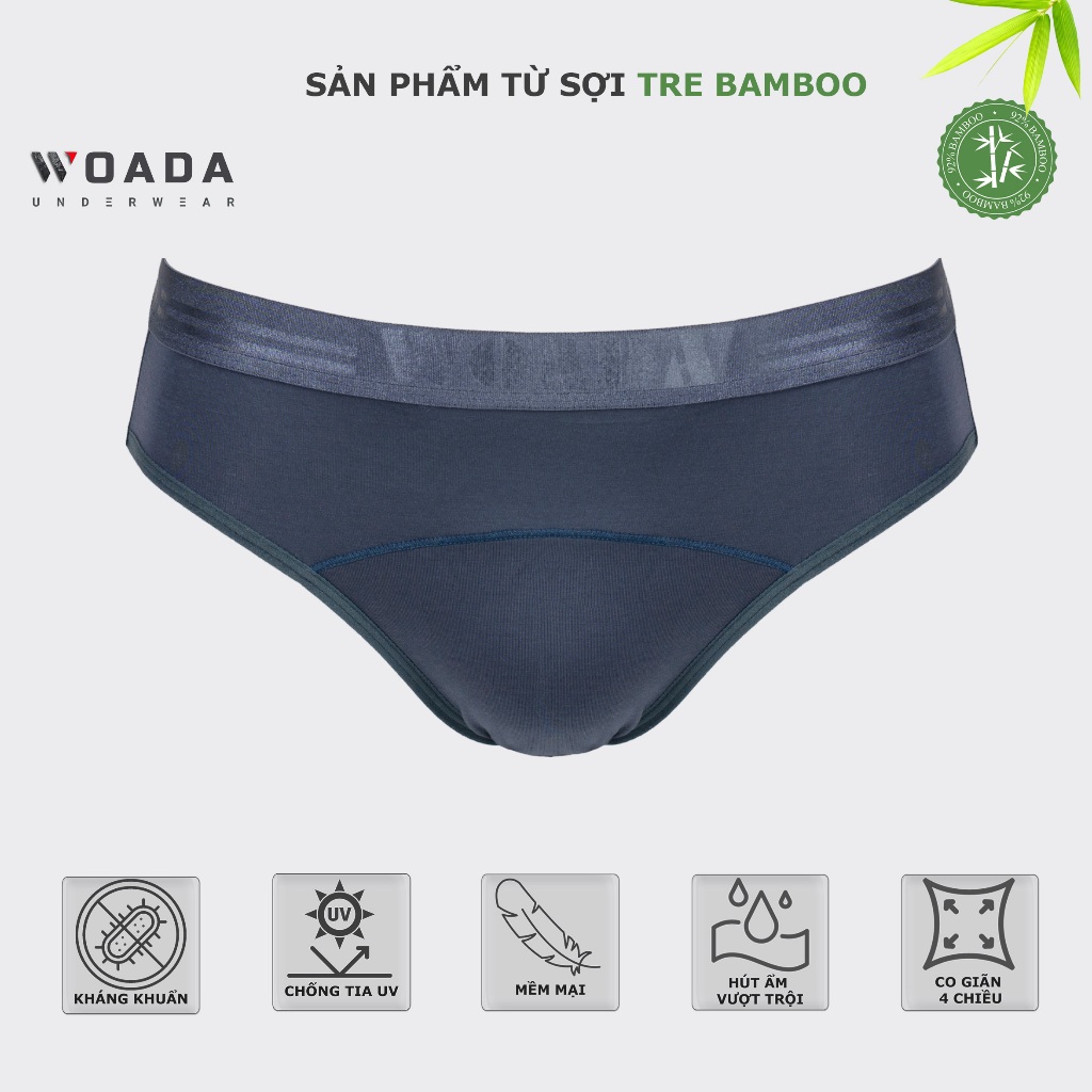  [COMBO 3] Quần Lót Nam Chất Liệu Bamboo Kháng Khuẩn Cao Cấp Thương Hiệu WOADA LK151 