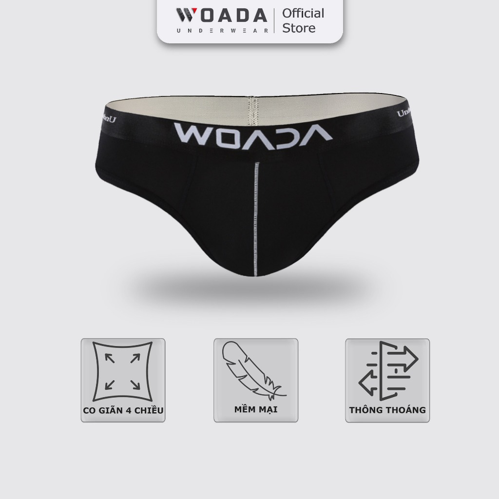  [COMBO 5] Quần Lót Nam Dáng Brief Chất Liệu Thun Lạnh 4 Chiều Cao Cấp Thương Hiệu Woada LK130 