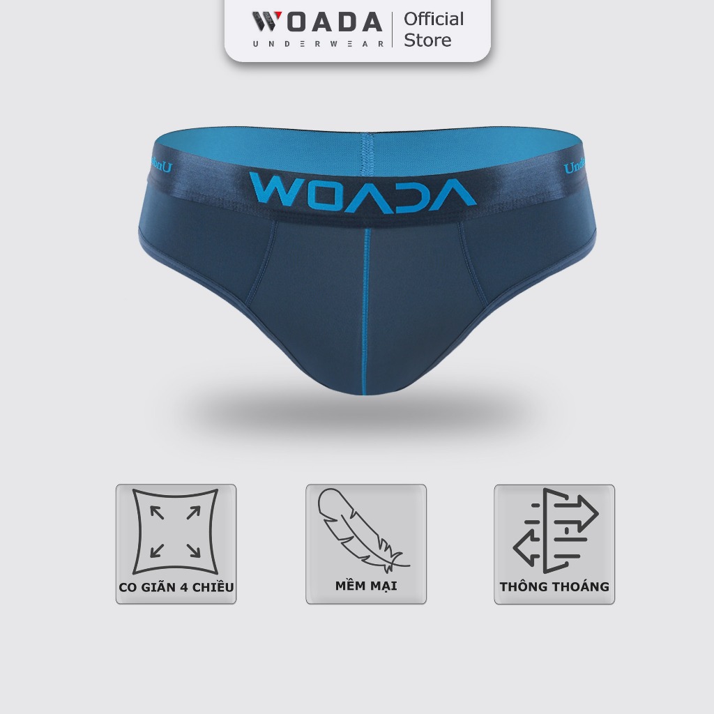  [COMBO 5] Quần Lót Nam Dáng Brief Chất Liệu Thun Lạnh 4 Chiều Cao Cấp Thương Hiệu Woada LK130 