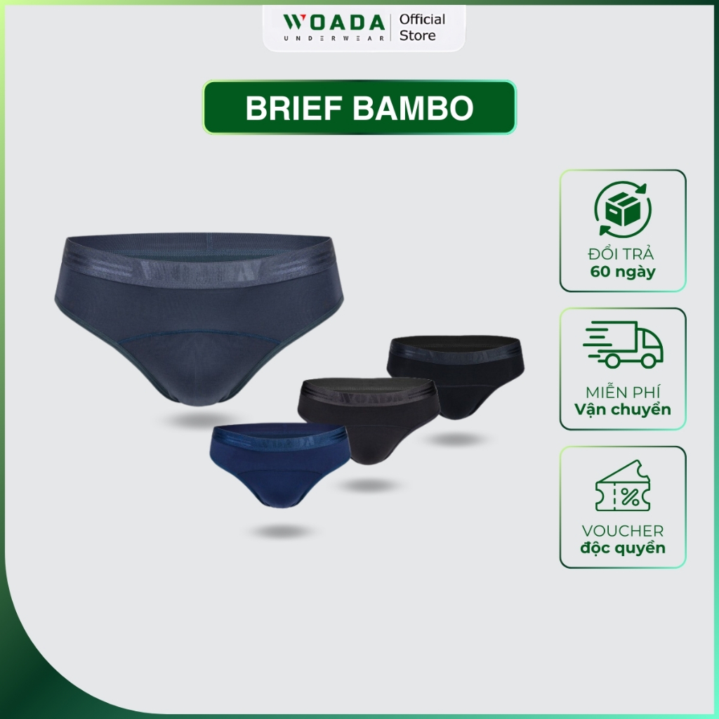  [COMBO 3] Quần Lót Nam Chất Liệu Bamboo Kháng Khuẩn Cao Cấp Thương Hiệu WOADA LK151 