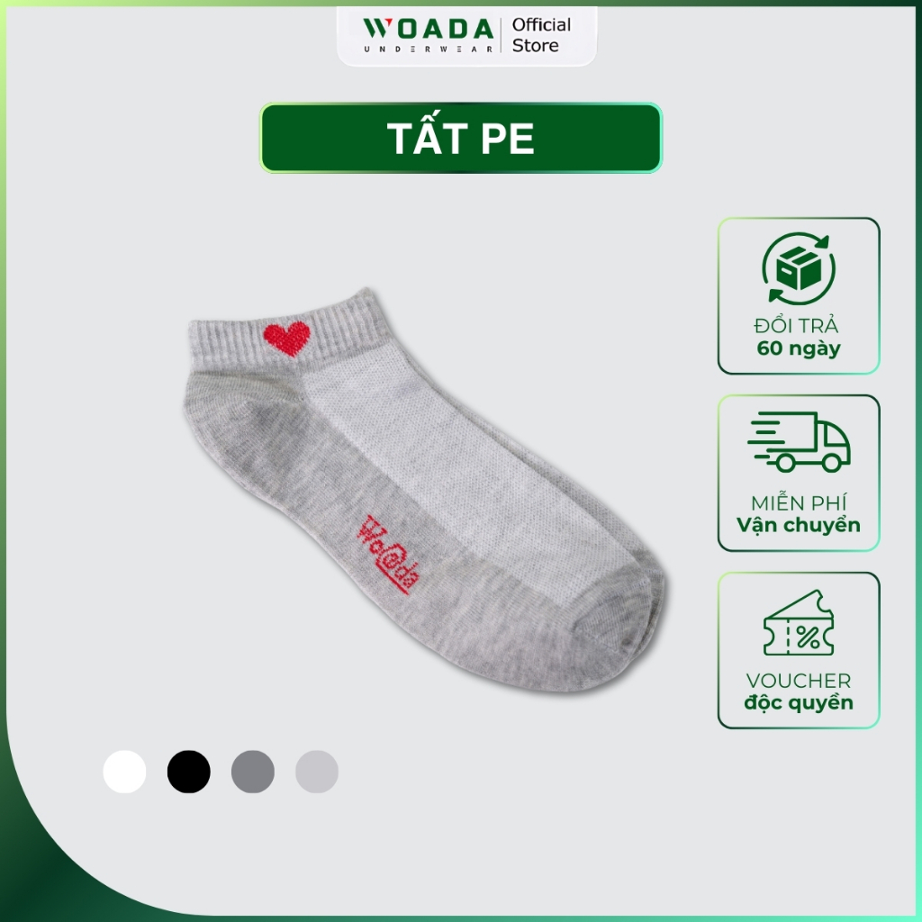  Vớ Họa Tiết Trái Tim Chất Liệu FE Cao Cấp Thương Hiệu WOADA LK209 