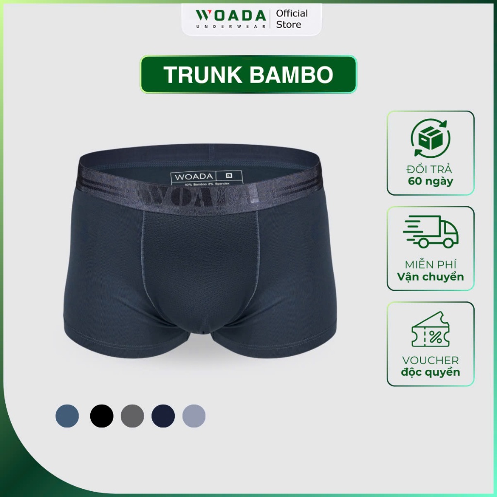 Quần Lót Nam Trunk Chất Liệu Bamboo Cao Cấp Kháng Khuẩn Thương Hiệu WOADA LK157 