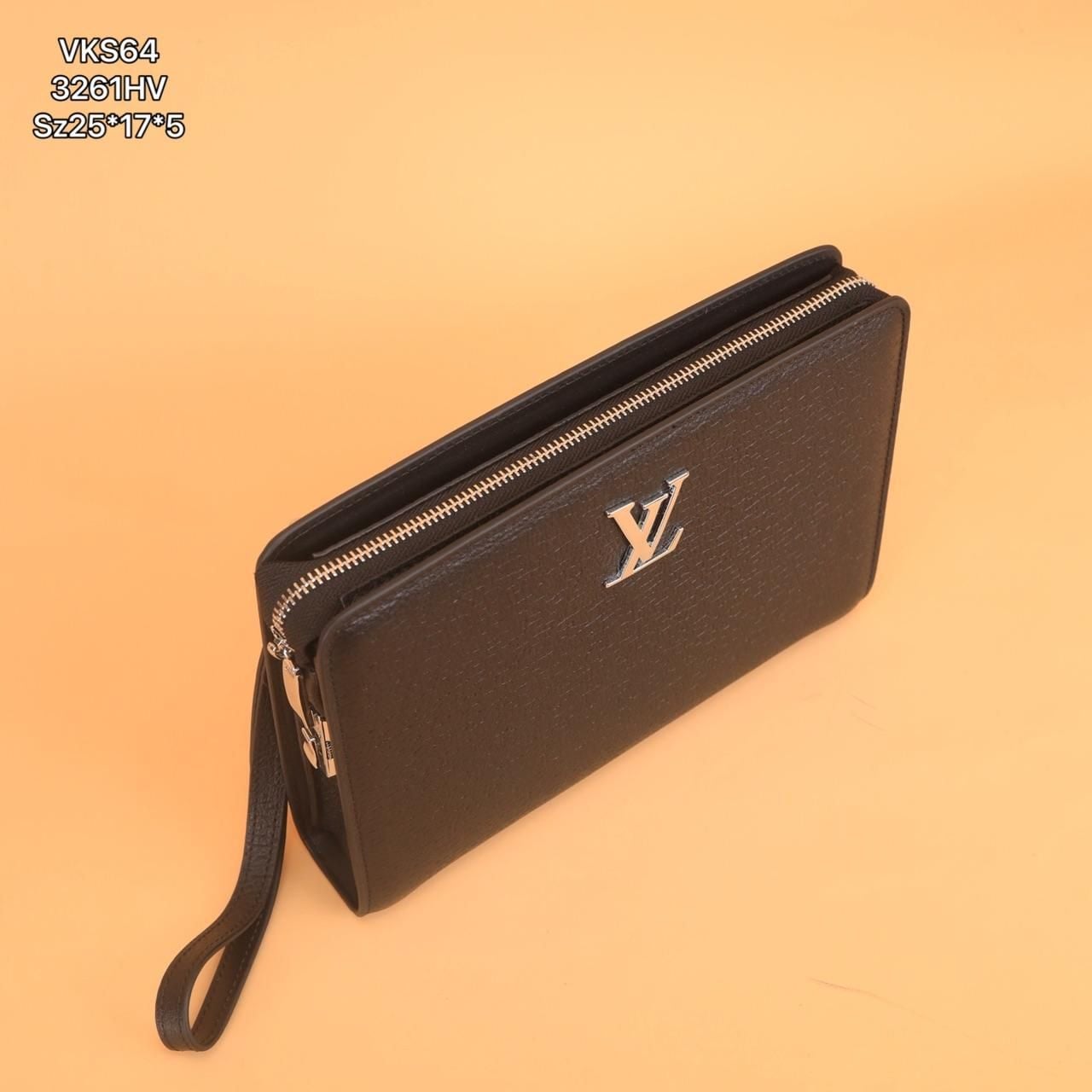 VKS64 Ví Khóa Số, Ví Nam Cầm tay, Clutch Cầm Tay Nam Da Bò Louis Vuitton