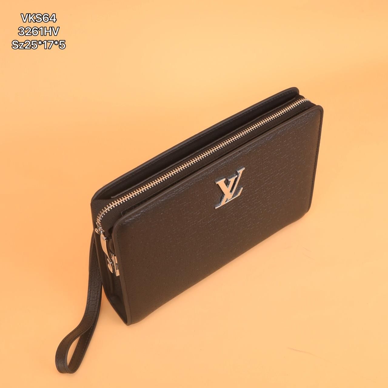VKS64 Ví Khóa Số, Ví Nam Cầm tay, Clutch Cầm Tay Nam Da Bò Louis Vuitton