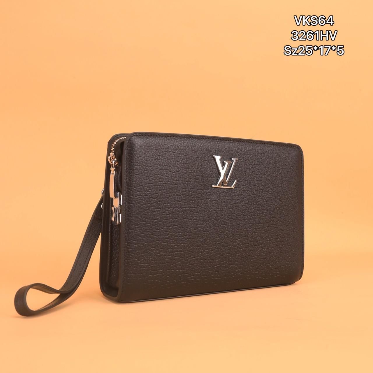 VKS64 Ví Khóa Số, Ví Nam Cầm tay, Clutch Cầm Tay Nam Da Bò Louis Vuitton