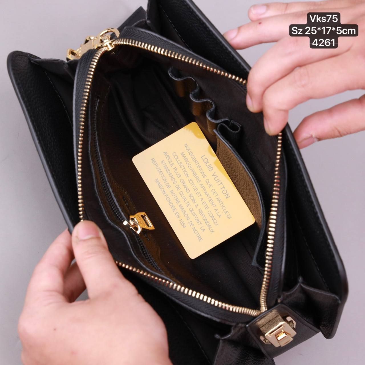 VKS75 Ví Khóa Số, Ví Nam Cầm tay, Clutch Cầm Tay Nam Da Bò Louis Vuitton