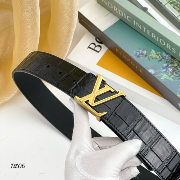 DL06 Dây Lưng Nam, Thắt Lưng Nam Da Bò Thật Cao Cấp Louis Vuitton
