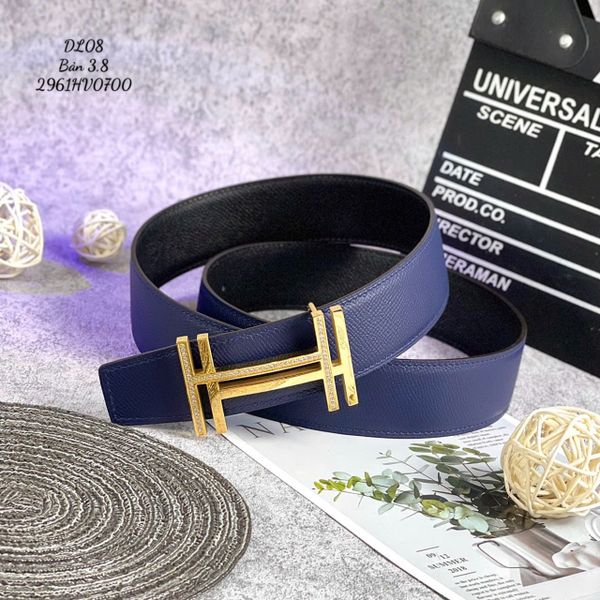 DL08 Dây Lưng Nam, Thắt Lưng Nam Da Bò Thật Cao Cấp Hermes