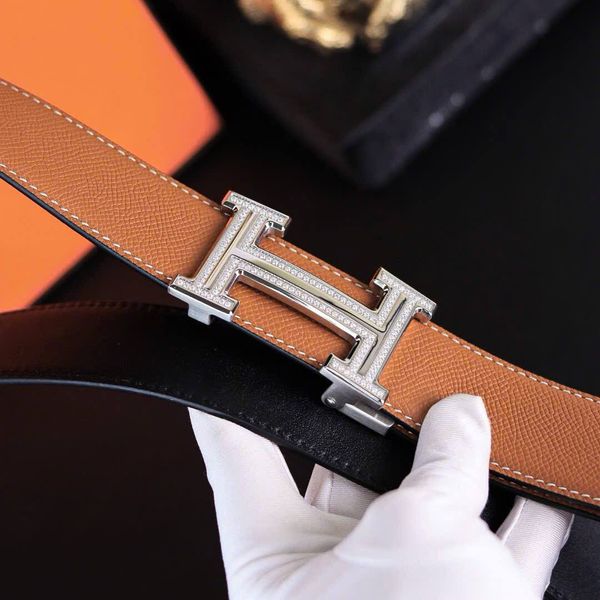 DL103 Dây Lưng Nam, Thắt Lưng Nam Da Bò Thật Cao Cấp Hermes