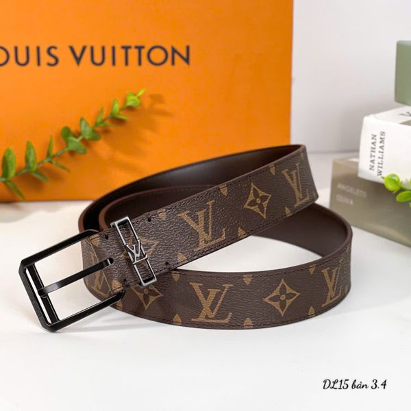 DL15 Dây Lưng Nam, Thắt Lưng Nam Da Bò Thật Cao Cấp Louis Vuitton
