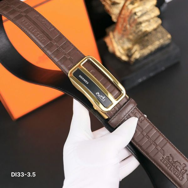 DL33 Dây Lưng Nam, Thắt Lưng Nam Da Bò Thật Cao Cấp Hermes