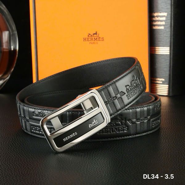 DL34 Dây Lưng Nam, Thắt Lưng Nam Da Bò Thật Cao Cấp Hermes