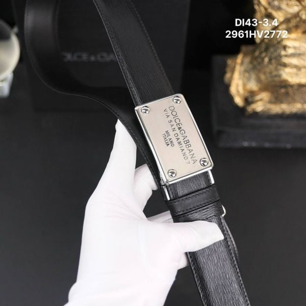DL43 Dây Lưng Nam, Thắt Lưng Nam Da Bò Thật Cao Cấp Dolce & Gabbana