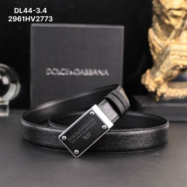 DL44 Dây Lưng Nam, Thắt Lưng Nam Da Bò Thật Cao Cấp Dolce & Gabbana