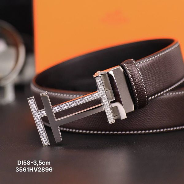 DL58 Dây Lưng Nam, Thắt Lưng Nam Da Bò Thật Cao Cấp Hermes