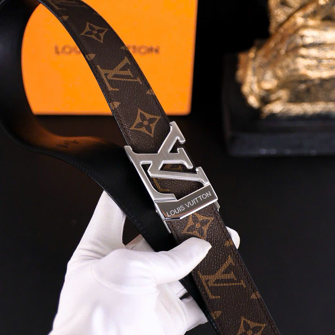 DL98 Dây Lưng Nam, Thắt Lưng Nam Da Bò Thật Cao Cấp Louis Vuitton