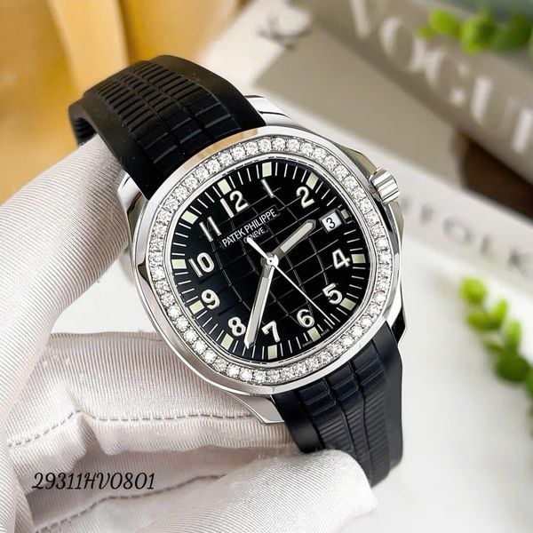 Hv0801 Đồng Hồ Nam Patek Philippe Aquanaut 5167A Diamond Black Rubber