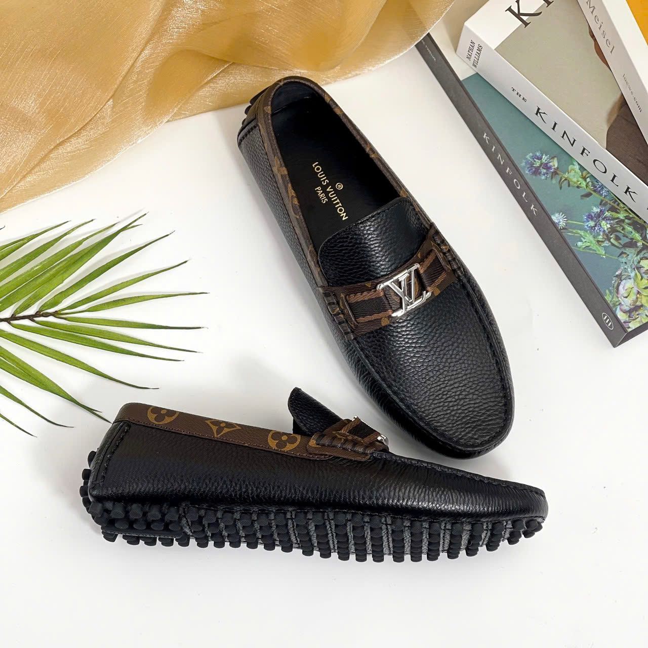 MC07 Giày Lười, Giày Moccasin Da Bò Cao Cấp Louis Vuitton